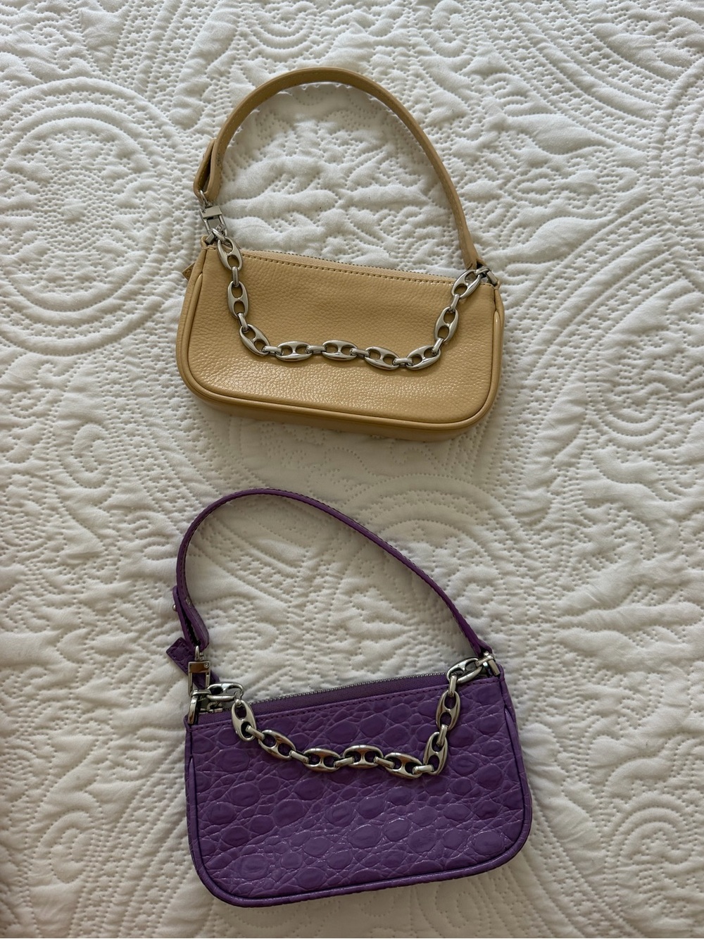 BYFAR Leather Tan and Purple Women's Mini Bags